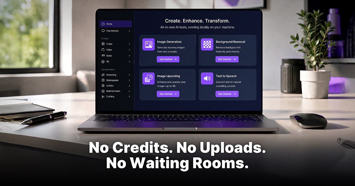 Studio Desktop: free local AI tools for Windows and Mac