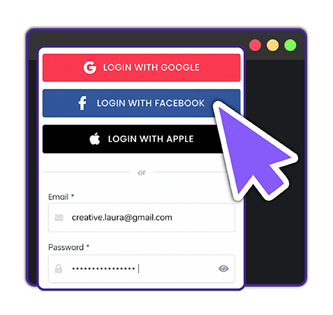 Step 3: log in with your Creative Fabrica account